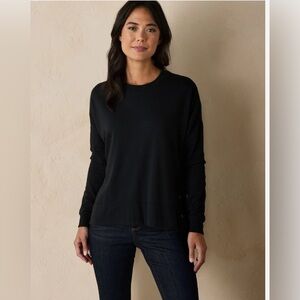 THE NORMAL BRAND Puremeso Split Side Overshirt Black Size XS